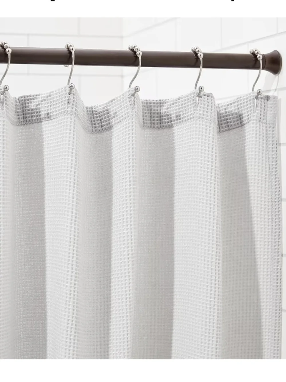Amazon Basics Tension bar for shower curtain, adjustable length, 42-73 inches